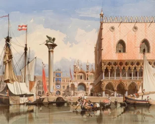 Venedig, Segelschiffe vor Dogenpalast